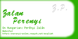 zalan perenyi business card